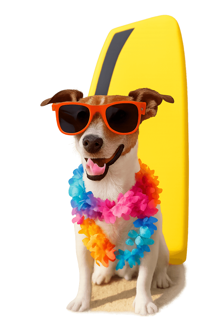 Dog on Phone