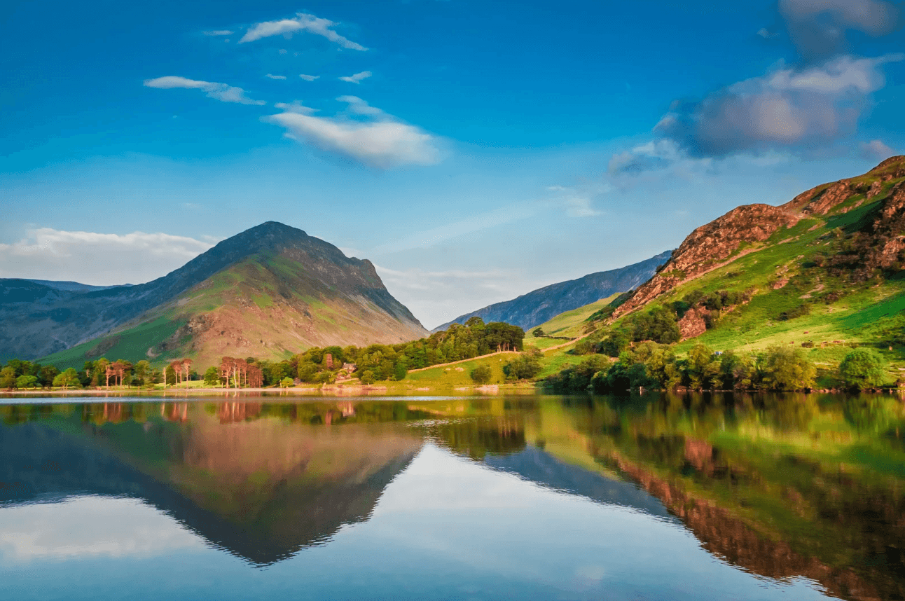 Beautiful lake on a sunny day